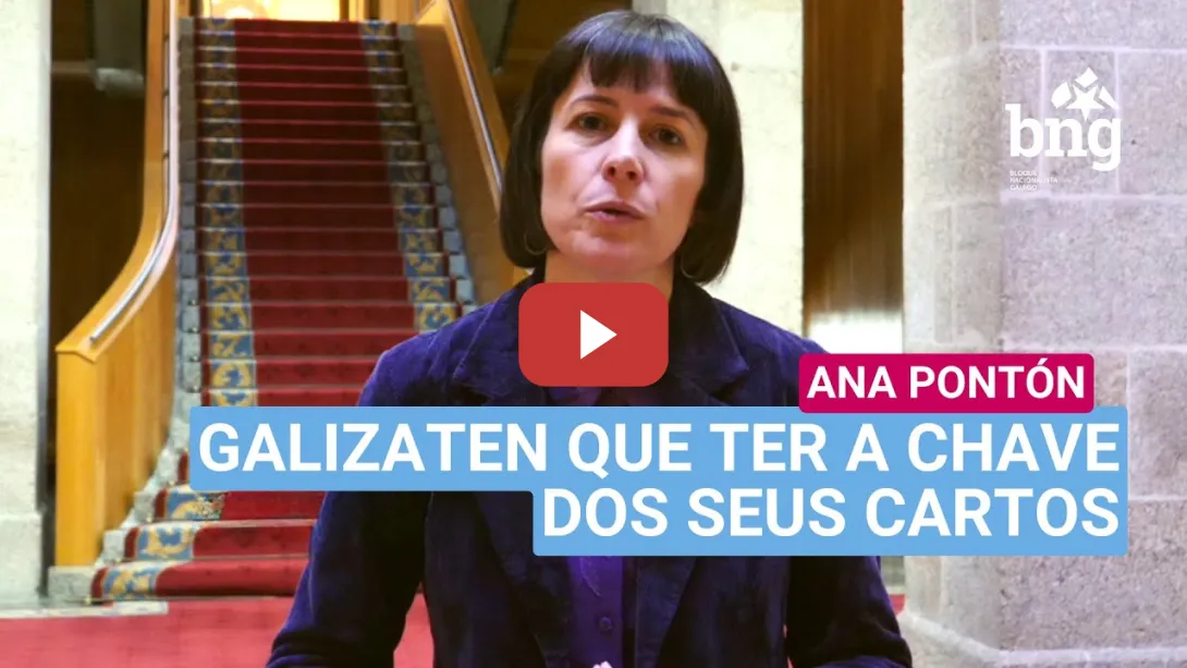 Embedded thumbnail for Ana Pontón: «Galiza ten que ter a chave dos seus cartos»