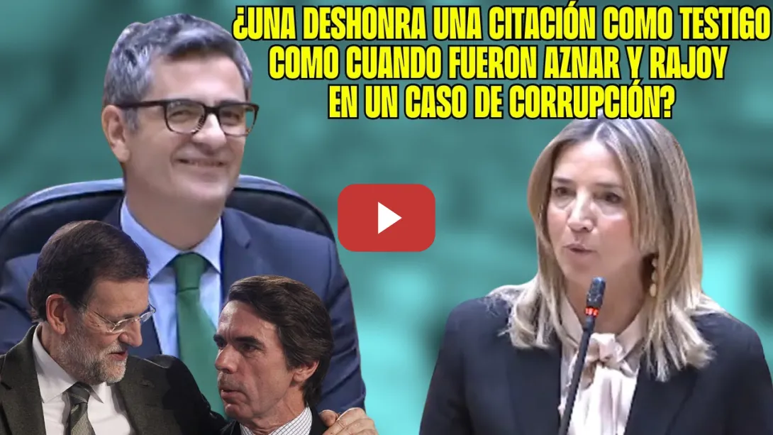 Embedded thumbnail for ZASCA de BOLAÑOS al PP🔥 ¡Se la DEJAN &#039;BOTANDO&#039;! ¿DESHONRA ir como TESTIGO? ¡Como AZNAR y RAJOY!
