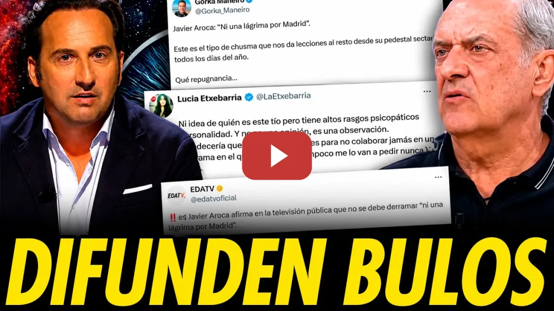 Embedded thumbnail for COLABORADORES DE IKER JIMÉNEZ DIFUNDEN BULO CONTRA AROCA