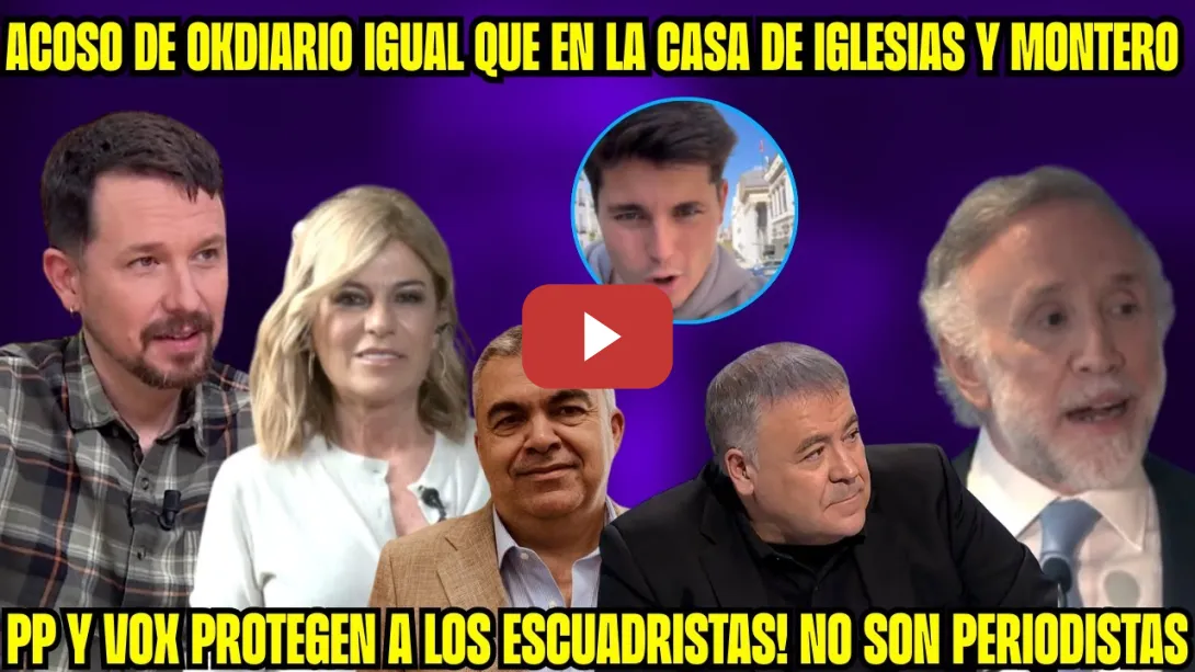 Embedded thumbnail for ACOSAN a SANTOS CERDÁN:  OKDIARIO se CUELA en su DOMICILIO. CLOACAS contra IGLESIAS y MONTERO!