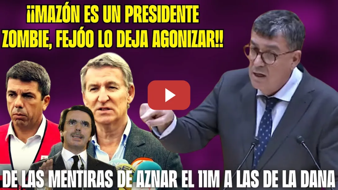 Embedded thumbnail for 11M ANIVERSARIO de las MENTIRAS de AZNAR ¡¡MAZÓN DIMITE!! 🔥Enric Morera al PP ¡¡FEIJÓO CULPABLE!!