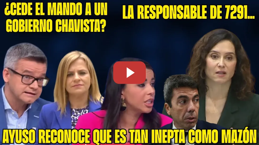 Embedded thumbnail for AYUSO RECONOCE que es TAN CULPABLE como MAZÓN. Manuel Rico, Santaolalla y Bernabé los FUNDEN!