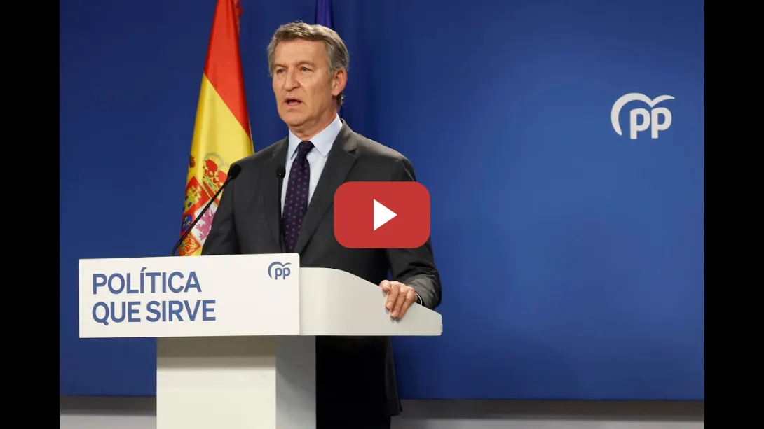 Embedded thumbnail for Feijóo llama a manifestarse contra Sánchez el 8 de junio en Madrid