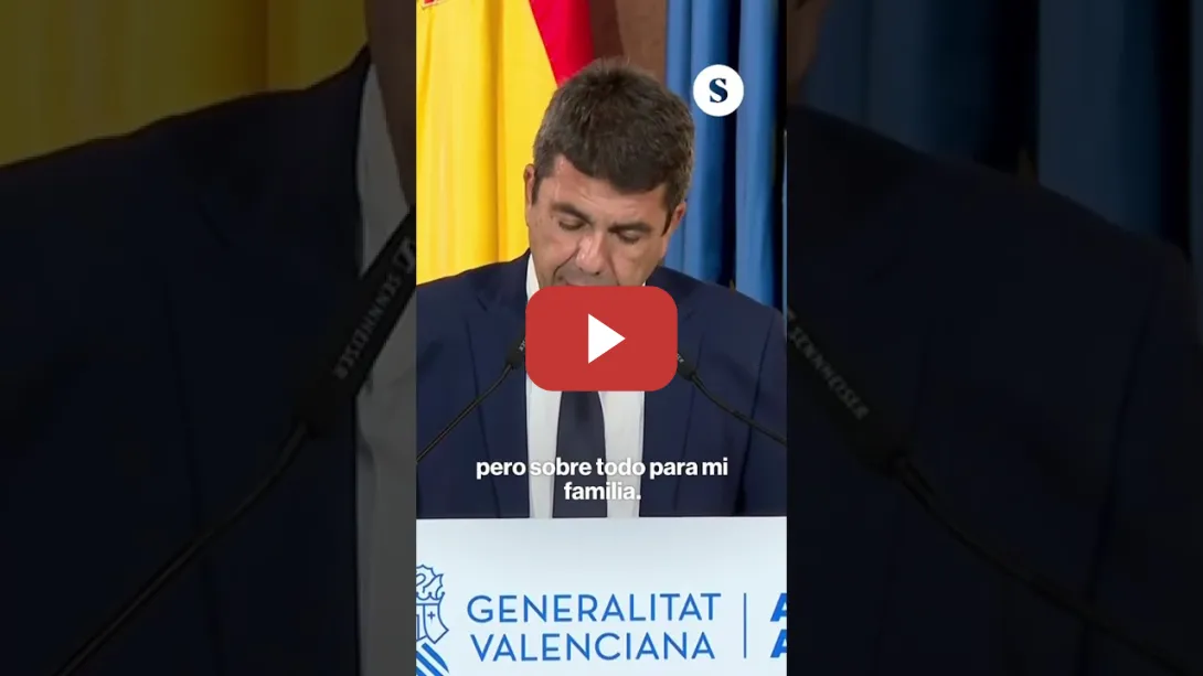 Embedded thumbnail for 🔴Mazón abandona el cargo de president de la Generalitat y acusa a Sánchez de negar ayuda.
