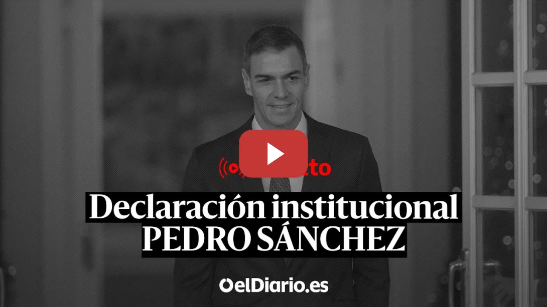 Embedded thumbnail for 🔴 DIRECTO | Declaración institucional de Pedro Sánchez