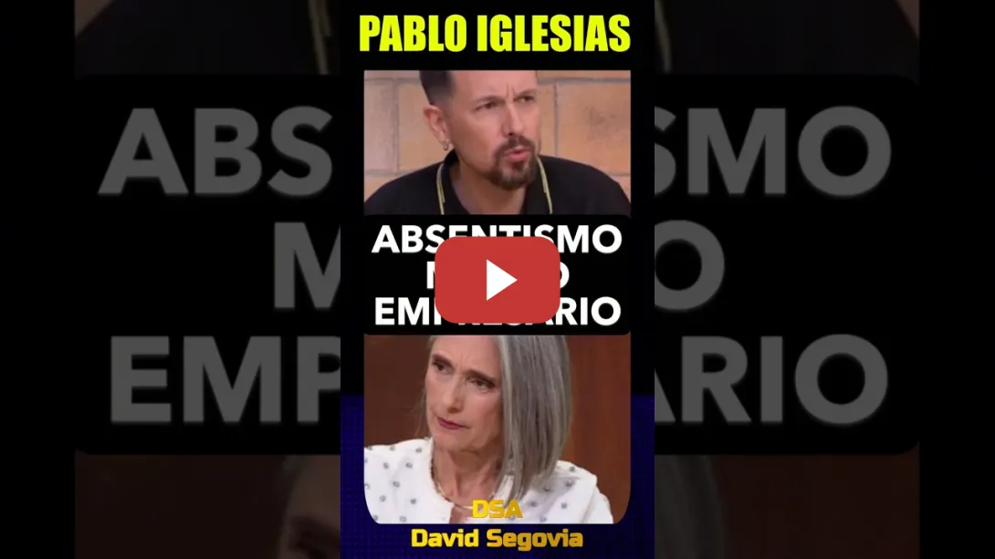 Embedded thumbnail for Pablo Iglesias, el absentismo es un debate que interesa a los empresarios.