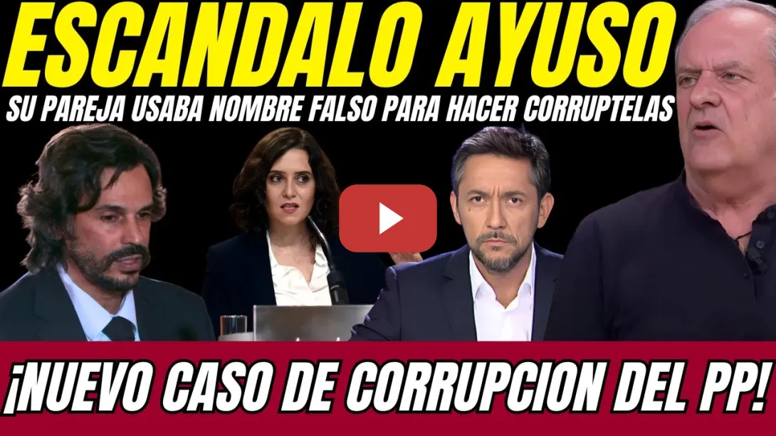 Embedded thumbnail for 💰 ¡BOMBAZO AROCA! PAREJA DE AYUSO USABA NOMBRE FALSO PARA HACER NEGOCIOS TURBIOS CON QUIRON