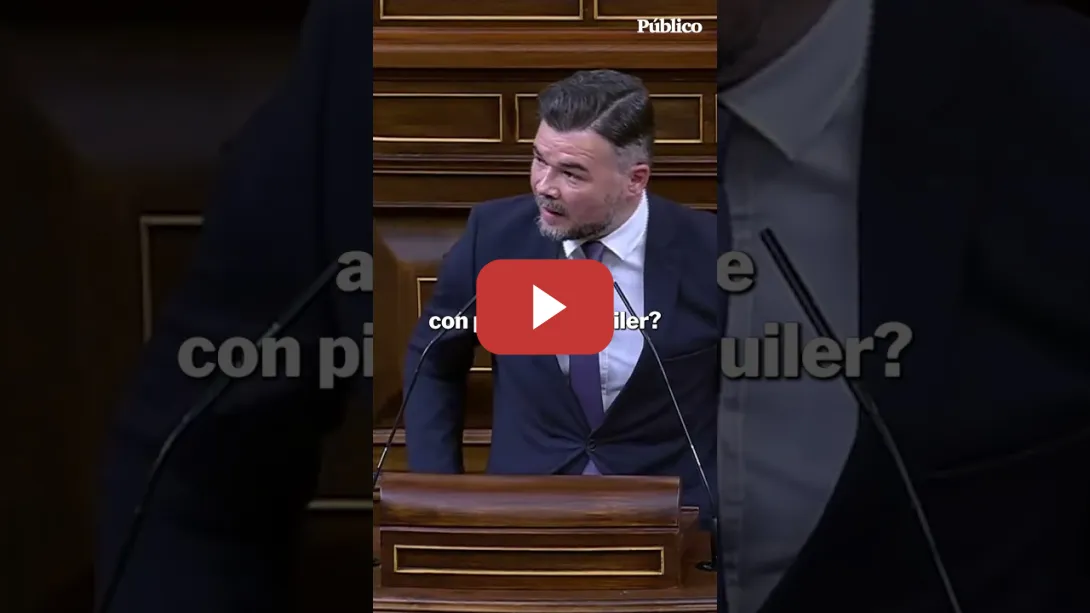 Embedded thumbnail for Gabriel Rufián, a Junts por la prórroga de los alquileres: "¿Son los que ponen el piso a 1000€?"