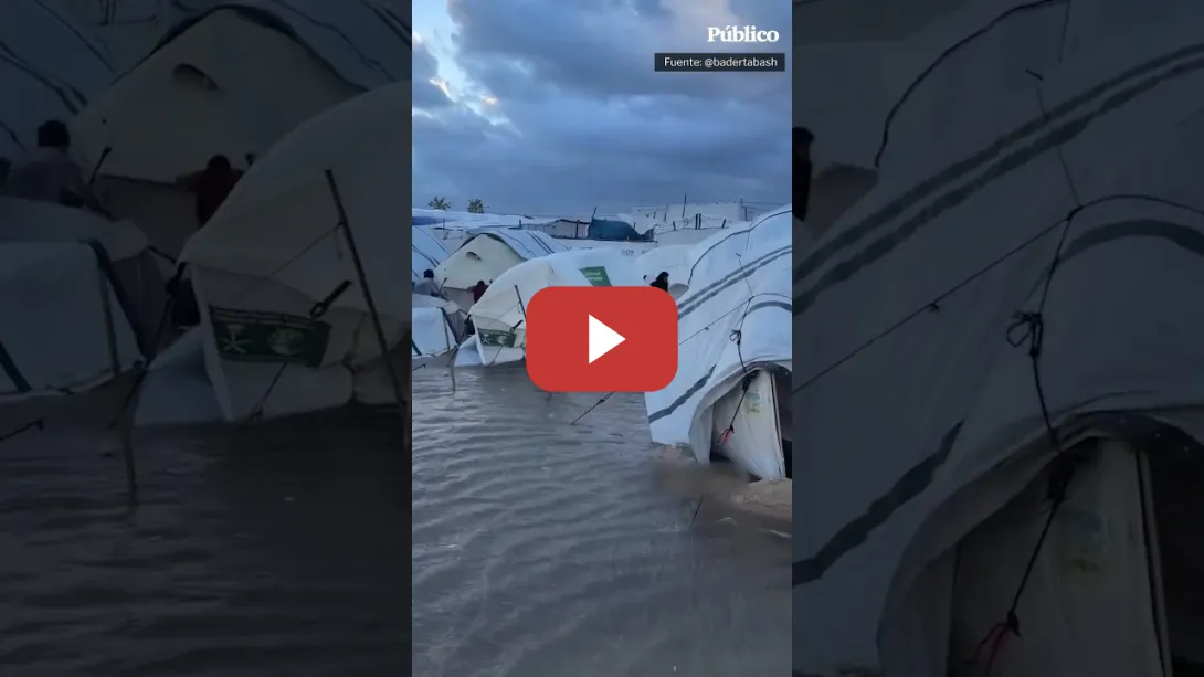 Embedded thumbnail for Las lluvias y el mar arrasan las tiendas de campaña de la zona de Khan Yunis, en Gaza
