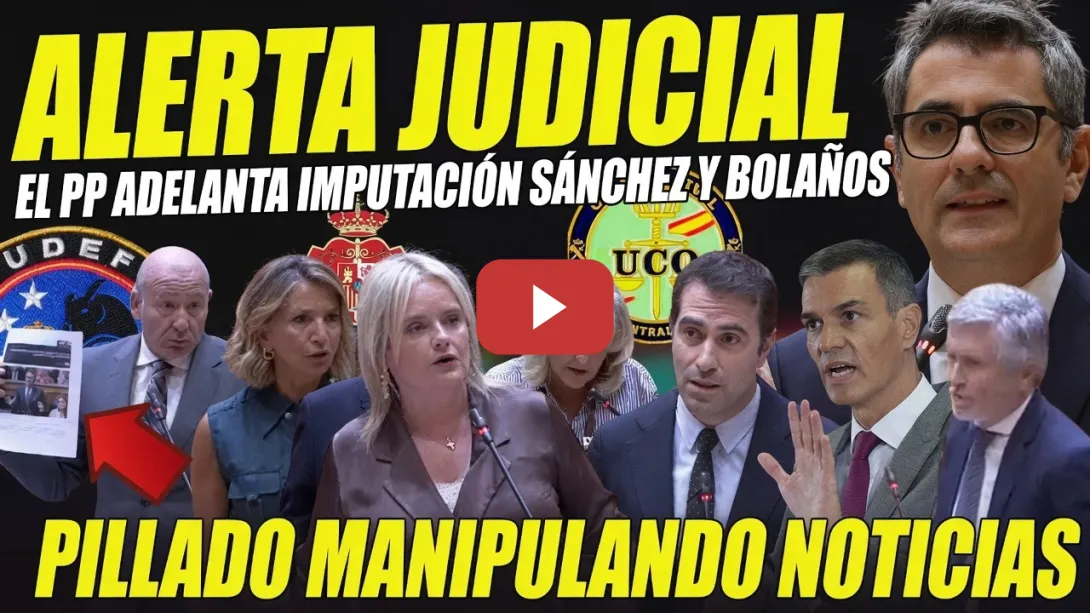 Embedded thumbnail for ALERTA: PP ADELANTA IMPUTACIÓN SÁNCHEZ Y BOLAÑOS.GRITOS COMO EN FÚTBOL.CLOACAS FILTRAN INFORMACIÓN?