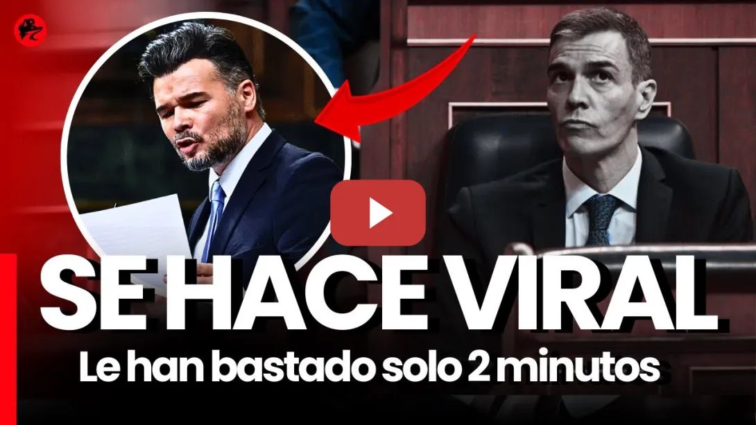 Embedded thumbnail for Rufián deja en shock al Parlamento en solo 2 minutos (la cara de Sánchez lo dice todo)