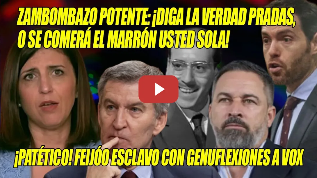 Embedded thumbnail for Peña HUMILLA a Feijóo, el SIERVO ESCLAVO💥¡Diga la VERDAD Pradas, o le CAERÁ el PESO de la LEY!