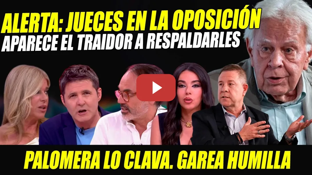 Embedded thumbnail for ALERTA: JUECES EN LA OPOSICIÓN CONTRA GOBIERNO. EL TRAIDOR GONZÁLEZ LES RESPALDA. PALOMERA LO CLAVA