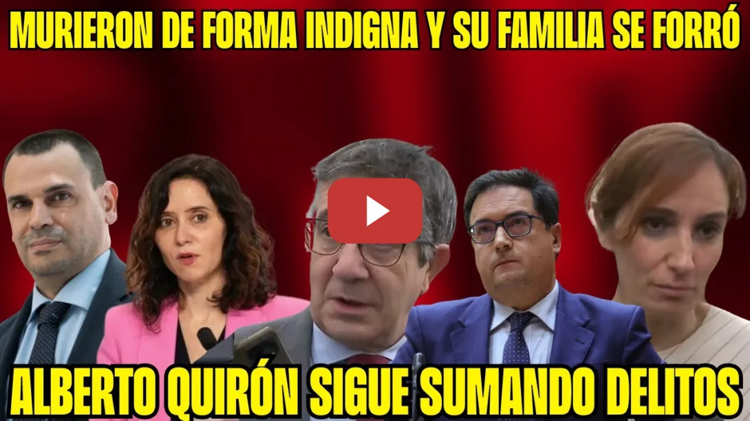 Embedded thumbnail for &quot;ALGO HUELE A PODRIDO EN LA PUERTA DEL SOL de AYUSO&quot; 🔥¡IMPUTAN NUEVOS DELITOS a ALBERTO QUIRÓN!