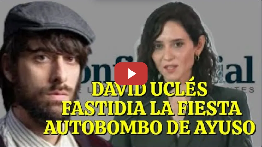 Embedded thumbnail for El escritor David Uclés "BOICOTEA" la Fiesta de Ayuso en El Confidencial donde le canta las 40