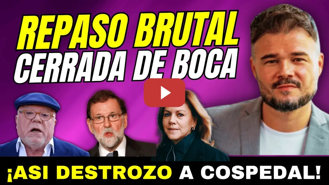 Embedded thumbnail for ASÍ DESTROZÓ GABRIEL RUFIÁN A COSPEDAL EN COMISIÓN DE INVESTIGACIÓN CAJA B DEL PP Y Y BÁRCENAS
