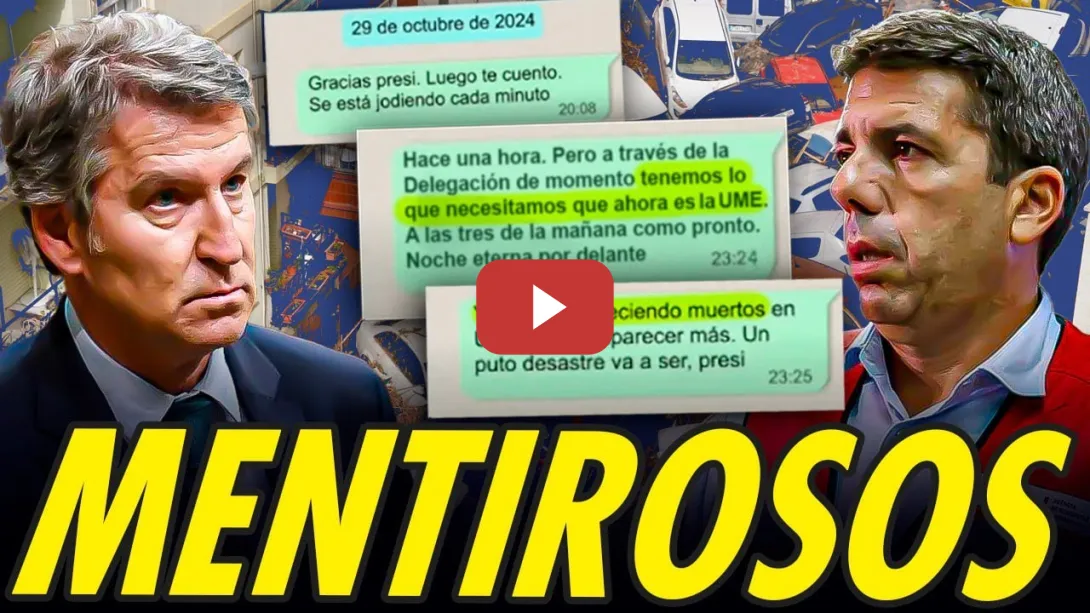 Embedded thumbnail for LOS WHATSAPPS ENTRE FEIJÓO Y MAZÓN DEMUESTRAN QUE AMBOS MINTIERON
