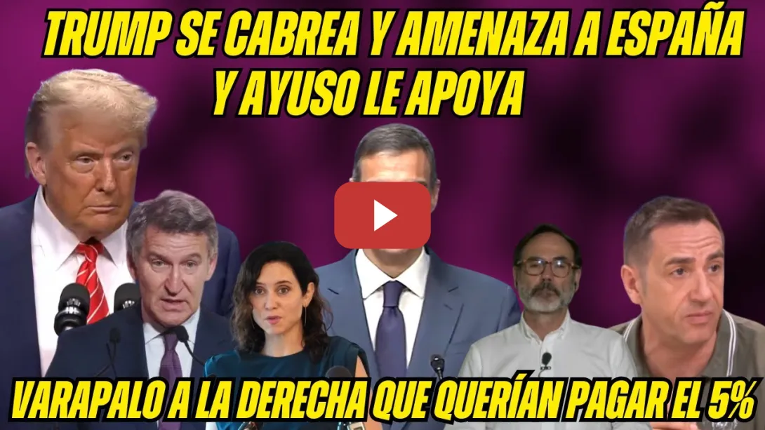 Embedded thumbnail for SÁNCHEZ se PLANTA ante TRUMP mientras PATALEA ¡FEIJÓO LLORIQUEA! MAZAZO a la DERECHA ANTIPATRIOTA!