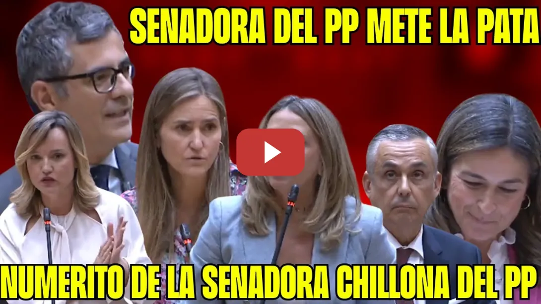 Embedded thumbnail for BOCHORNO en el SENADO. RIDÍCULO Senadora del PP: BOLAÑOS se MOFA! ASEDIO al GOBIERNO por el APAGÓN!