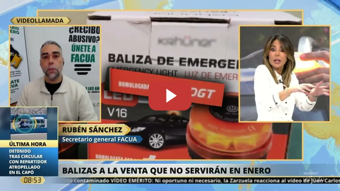 Embedded thumbnail for FRAUDE CON BALIZAS V16: Usan el reclamo "homologada por la DGT" sin aclarar que no están conectadas