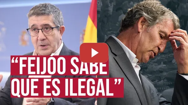 Embedded thumbnail for PATXI LÓPEZ dicta sentencia sobre FEIJÓO: "Lo que propone es INHUMANO"