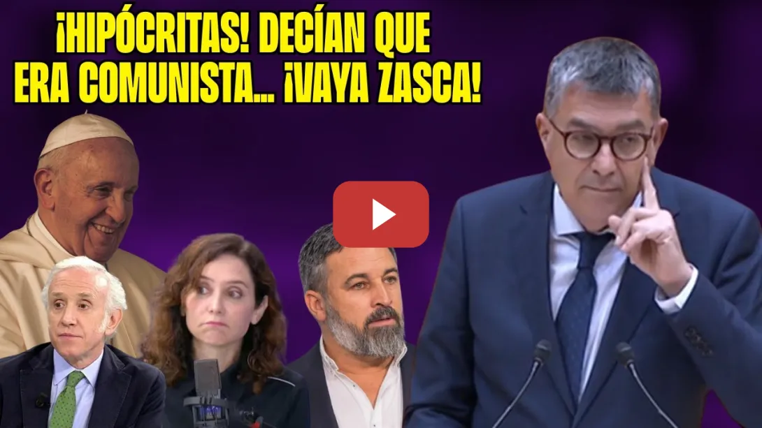 Embedded thumbnail for GUANTAZ0 de Enric Morera a los FALSOS CRISTIANOS de AYUSO y ABASCAL x sus ATAQUES al papa Francisco!