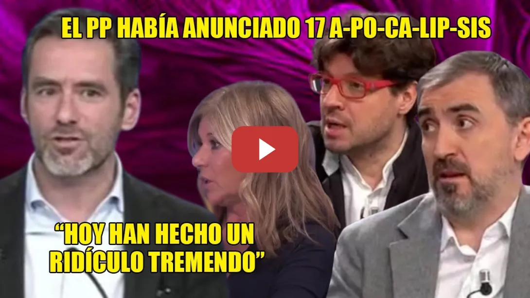 Embedded thumbnail for Se HABLARÁ AÑOS del RIDÍCULO del PP💢Ha ENREDADO para culpar al GOBIERNO💢Escolar, Palomera, Berlín