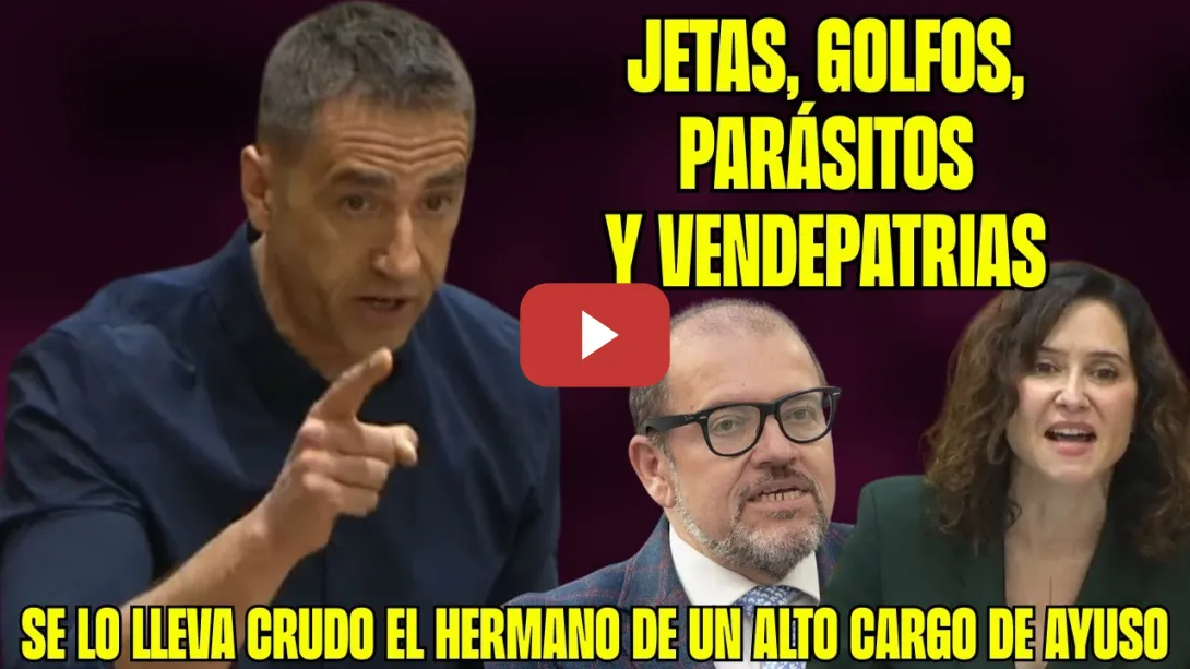 Embedded thumbnail for Emilio Delgado DESTAPA otro CHANCHULLO de AYUSO &quot;PARÁSITOS, VENDEPATRIAS y GOLFOS&quot;