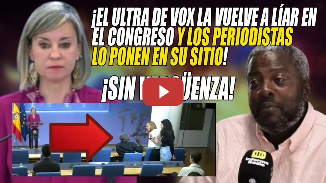 Embedded thumbnail for BRONCA❌RAPAPOLVO a Bertrand Ndongo de los PERIODISTAS DE VERDAD tras LIARLA en el Congreso❌