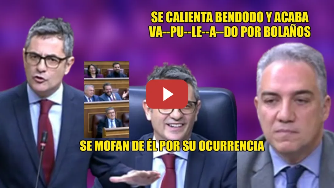 Embedded thumbnail for Bendodo HAZMERREÍR⚡Se salta la PREGUNTA y Bolaños LO HUMILLA⚡¡Ya lo hemos visto en VALENCIA!