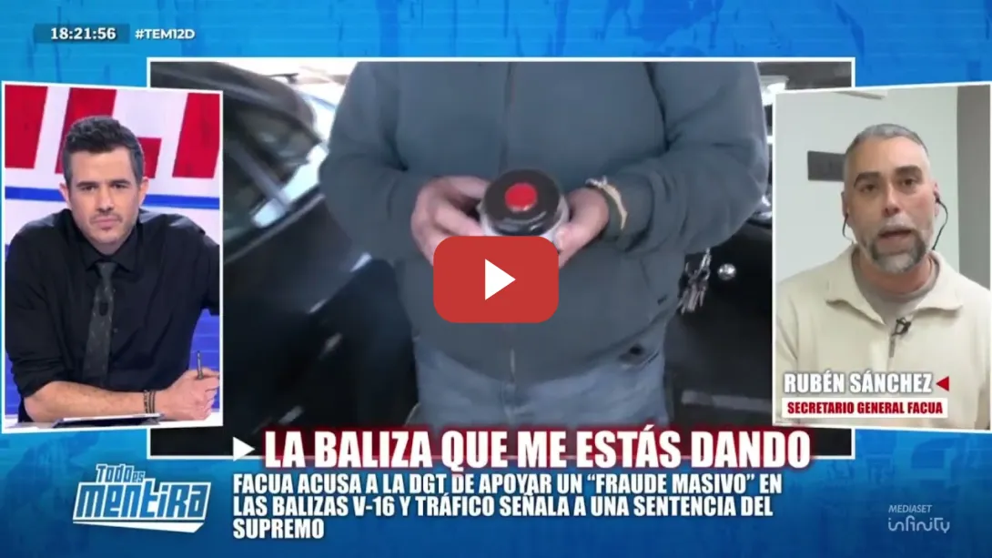 Embedded thumbnail for Nos están engañando con balizas que se presentan como homologadas por la DGT.