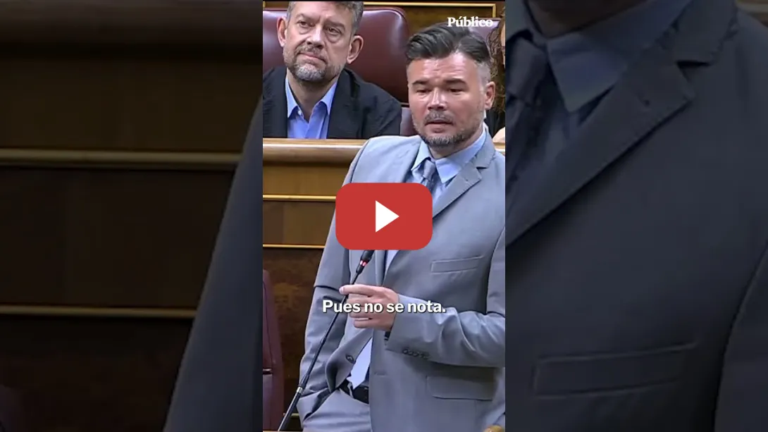 Embedded thumbnail for El aplaudido mensaje de Rufián a Pedro Sánchez sobre la actual crisis de la vivienda en España