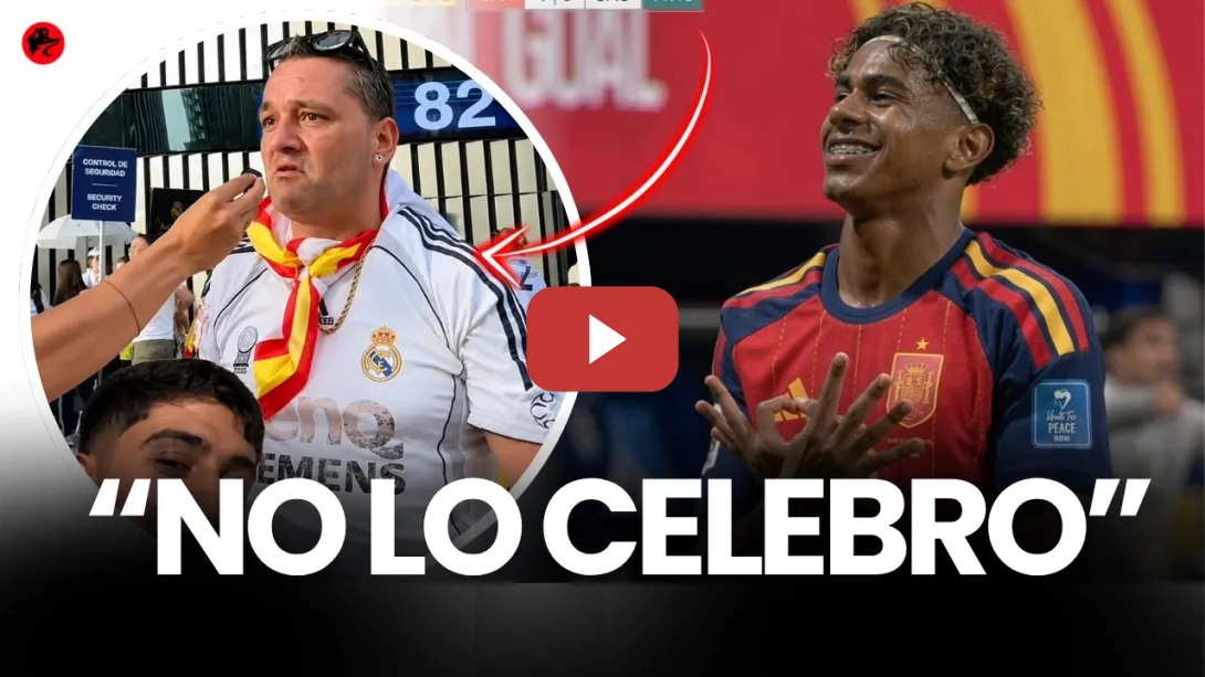 Embedded thumbnail for "Si marca Lamine no lo celebro"... el RIDÍCULO de este aficionado del MADRID