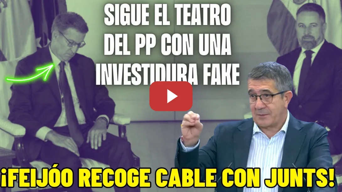 Embedded thumbnail for Patxi López VENTILA la INVESTIDURA FAKE de FEIJÓO | ¡Recoge cable con JUNTS!
