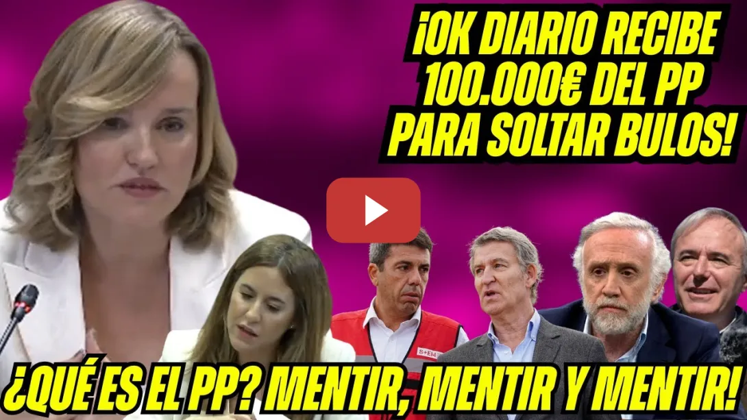 Embedded thumbnail for PILAR ALEGRÍA PLANTA CARA a los INFUNDIOS de la DERECHA: ¡SIRVEN a OKDIARIO! FACTURA del VENTORRO