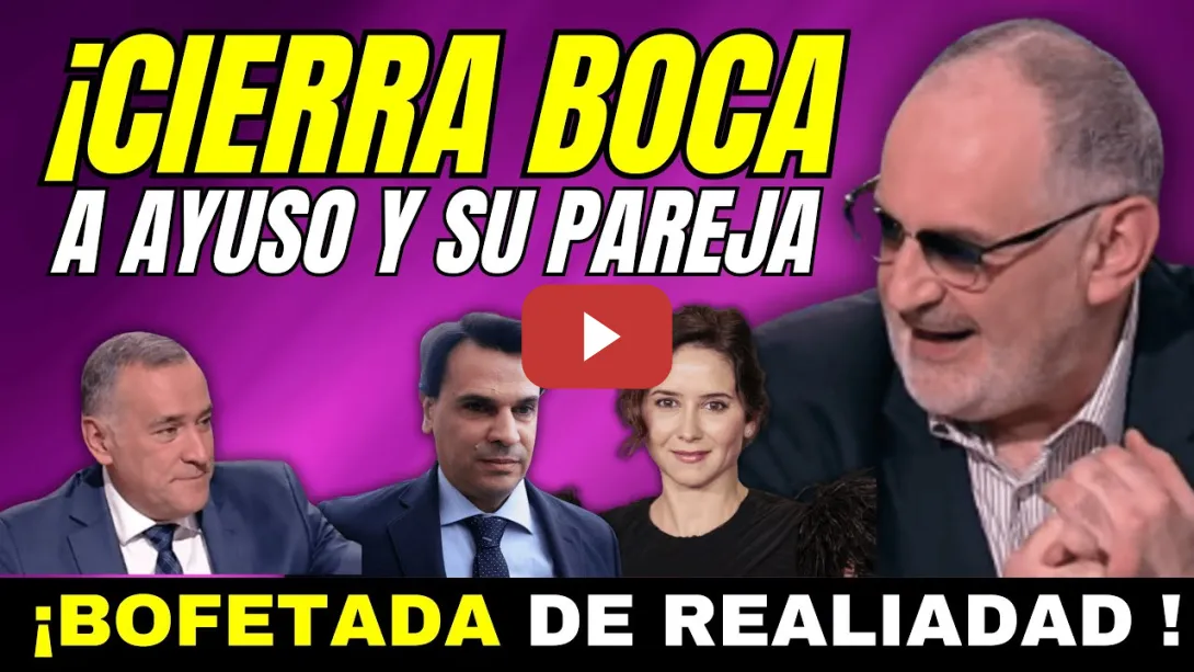 Embedded thumbnail for BOFETADA DE ANTÓN LOSADA A AYUSO, A SU NOVIO Y TODOS LOS PALMEROS QUE LES CREEN