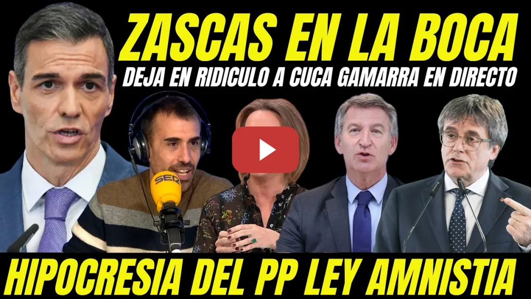 Embedded thumbnail for CUCA GAMARRA SE RINDE ANTE PEDRO SÁNCHEZ Y RECIBE CORRECTIVO POR HIPOCRESÍA DEL PP LEY DE AMNISTÍA