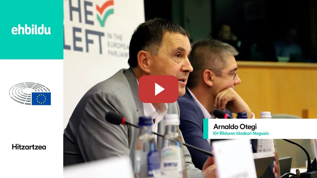 Embedded thumbnail for Arnaldo Otegiren hitzartzea Europako Parlamentuan | Discurso de Arnaldo Otegi desde Bruselas