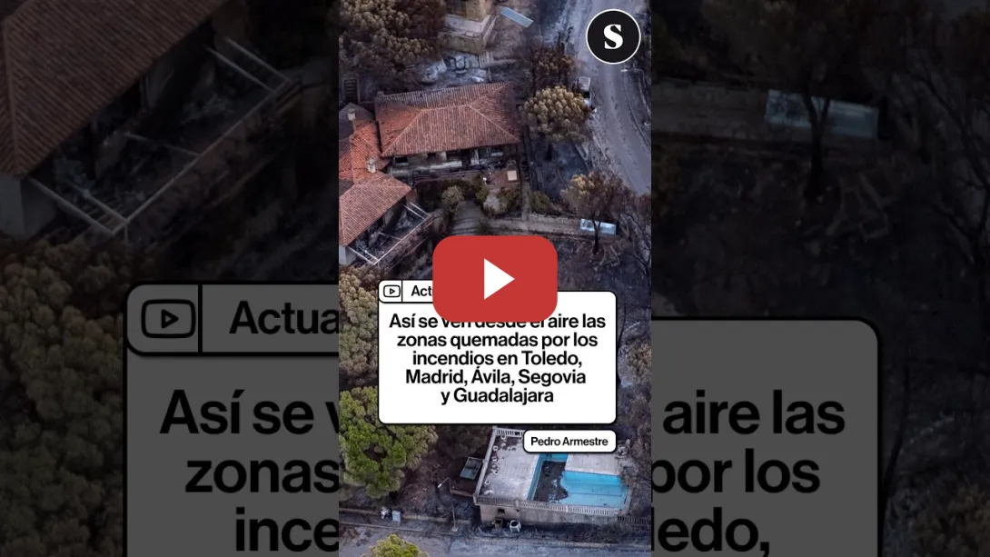 Embedded thumbnail for Así se ven desde el aire las zonas quemadas por los incendios.