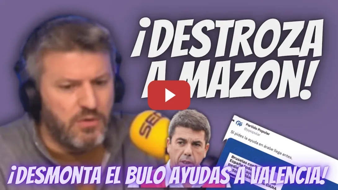 Embedded thumbnail for “DESMONTA BULO” a Mazón y llama MEZQUINO al PP por las Ayudas a Valencia - Aimar Bretos