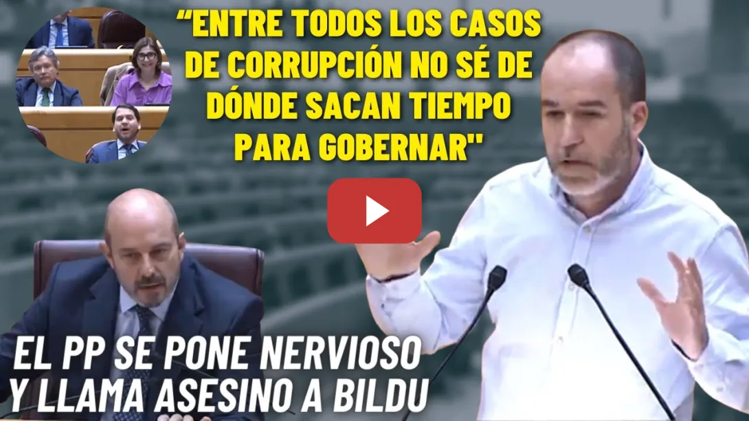 Embedded thumbnail for ¡El PP PIERDE los PAPELES! 🔥Un senador de BILDU saca los ESCÁNDALOS de CORRUPCIÓN del PP🔥BRONCAZO!