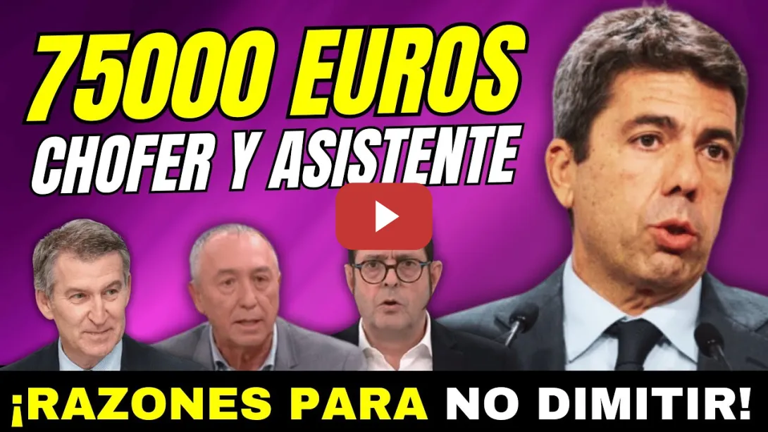 Embedded thumbnail for ¡ATENTO! - LAS RAZONES DE MAZÓN PARA NO DIMITIR:  75.000 EUROS, CHOFER Y ASITENTE