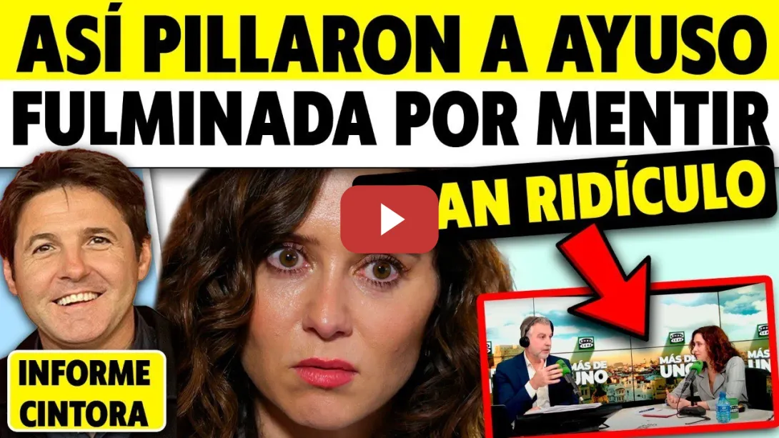 Embedded thumbnail for PARA VERLO Y QUE RULE: ASÍ QUEDÓ FULMINADA AYUSO POR MENTIR SOBRE SU PAREJA ANTE ALSINA. MENUDO K.O.