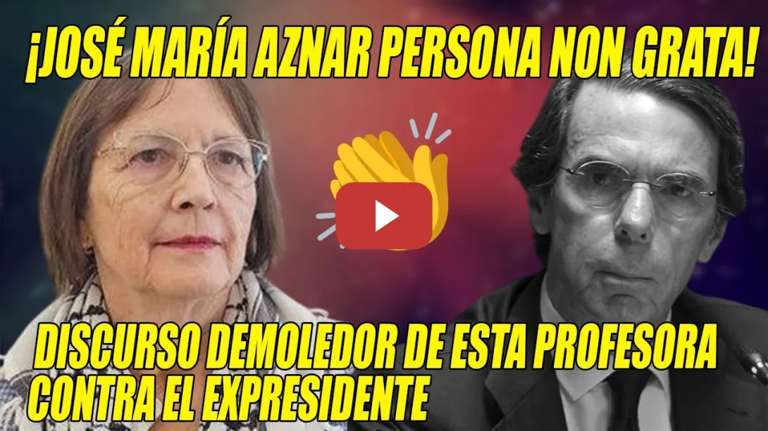 Embedded thumbnail for ¡Aznar persona NON GRATA!🔥DISCURSO DEMOLEDOR contra el expresidente🔥¡Ahora LLORAMOS!🔥María Casas
