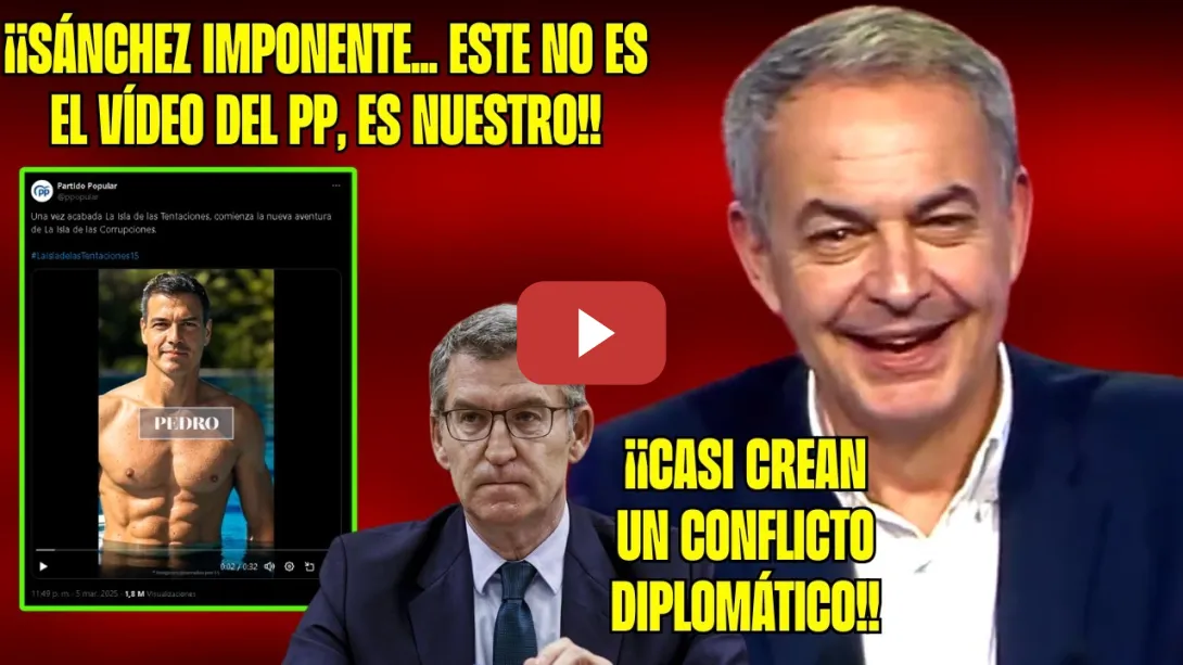 Embedded thumbnail for ZAPATERO se DESC0JONA del RIDÍCULO del PP con la IA 😂 NO PARAN DE CAGARLA!!!