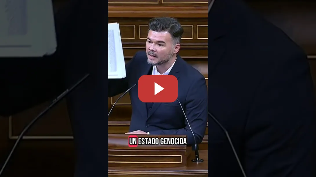 Embedded thumbnail for Gabriel Rufián retratando a VOX y PP por votar contra del embargo de armas a Israel