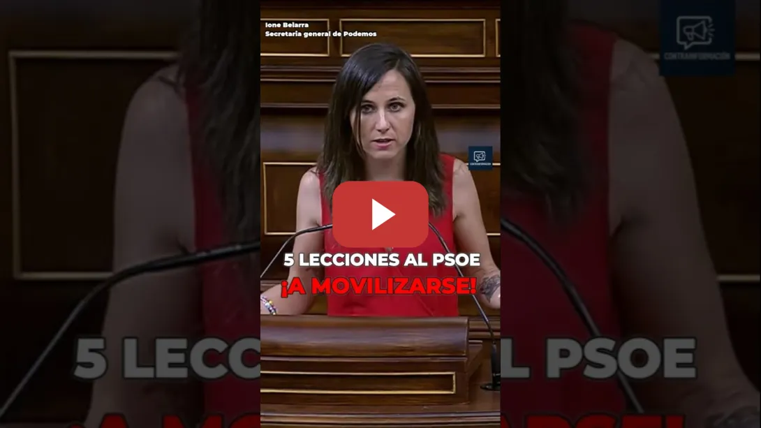 Embedded thumbnail for BELLARA Y LAS 5 LECCIONES LA PSOE 🚨 La calle luchando seguirá consiguiendo derechos