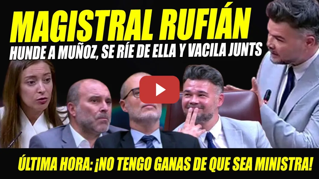 Embedded thumbnail for RUFIÁN HUNDE Y SE RÍE DE ESTHER MÚÑOZ. VACILA AL TRIFACHITO ¿LA MOCIÓN PARA CUÁNDO, SI ESTÁ A HUEVO?