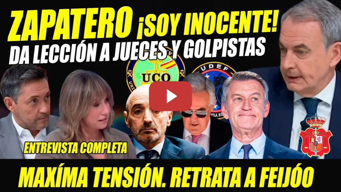 Embedded thumbnail for ZAPATERO CON RUIZ: ¡MIS HIJAS NO SON TESTAFERROS. NO ME HE CORROMPIDO! LANZA DARDOS FEIJÓO,JUECES