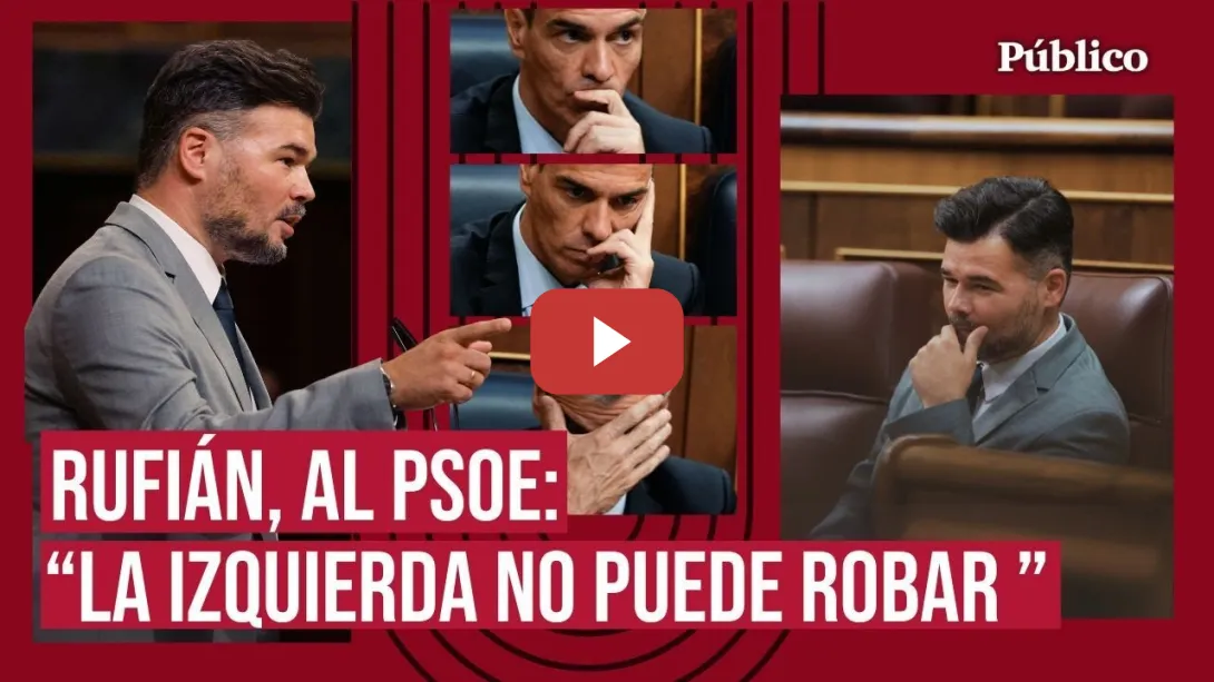 Embedded thumbnail for El discurso más solemne de Rufián que para los pies al PP y Vox: &quot;¡Cállense, lávense la boca&quot;